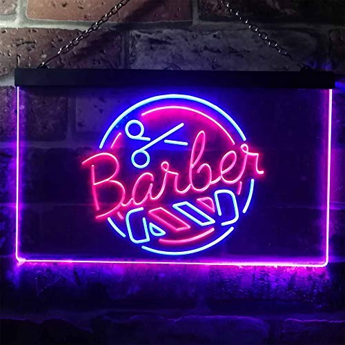 Barber Dual LED Neon Light Sign